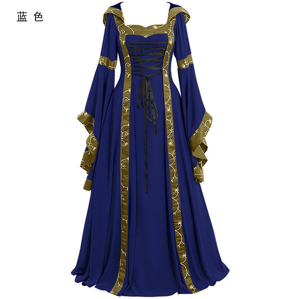Thumbnail: Women New Hooded Medieval  Renaissance Dress