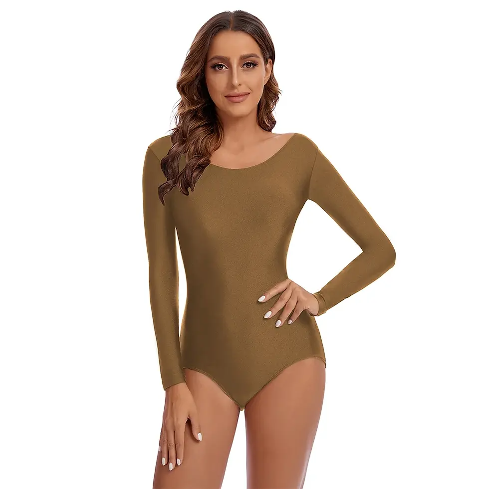 Thumbnail: OVIGILY Adult Long Sleeve Dance Leotard
