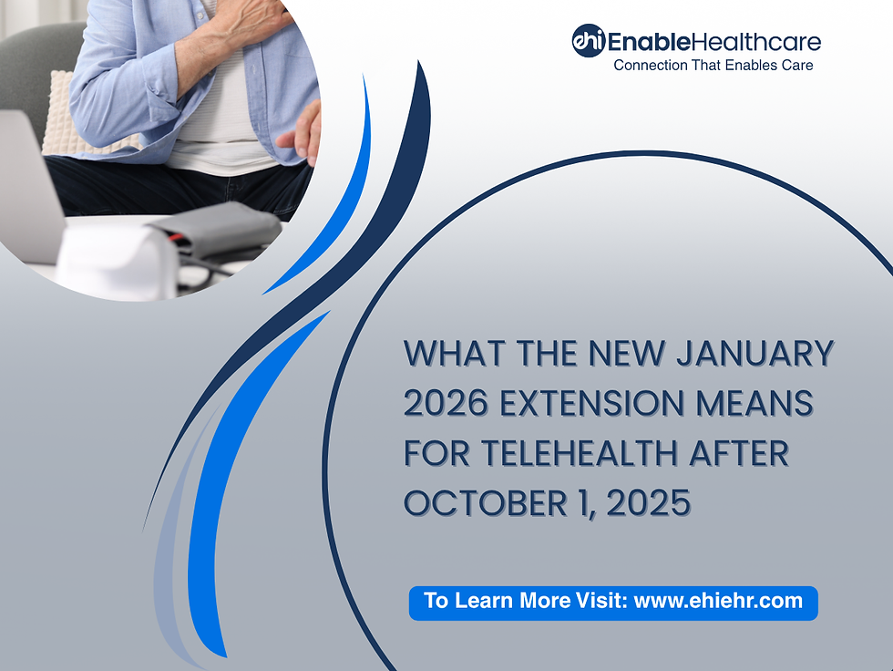 What the new January 2026 extension means for telehealth after October 1, 2025