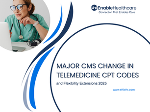 Major CMS change in Telemedicine CPT Codes and Flexibility Extensions 2025