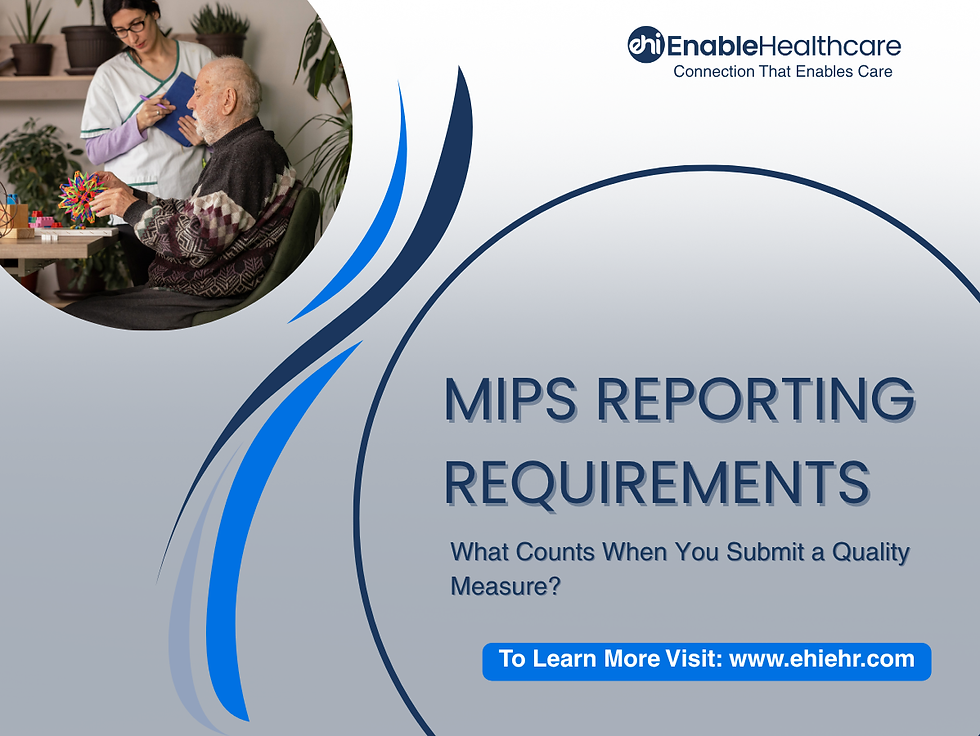 MIPS Reporting Requirements What Counts When You Submit a Quality Measure