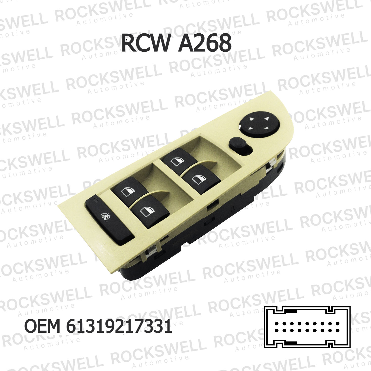BMW CAM AÇMA KAPATMA DÜĞMESİ SOL ÇERÇEVESİZ BEJ KATLANMAZ TIP