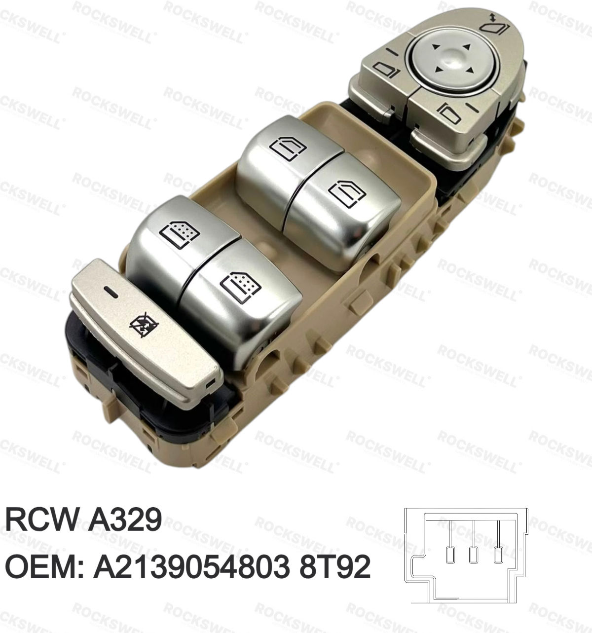 CAM ACMA SALTERI SOL (DORTLU, AYNA KATLAMALI, BEJ 8T92) C257 17> W213 16> S213 1