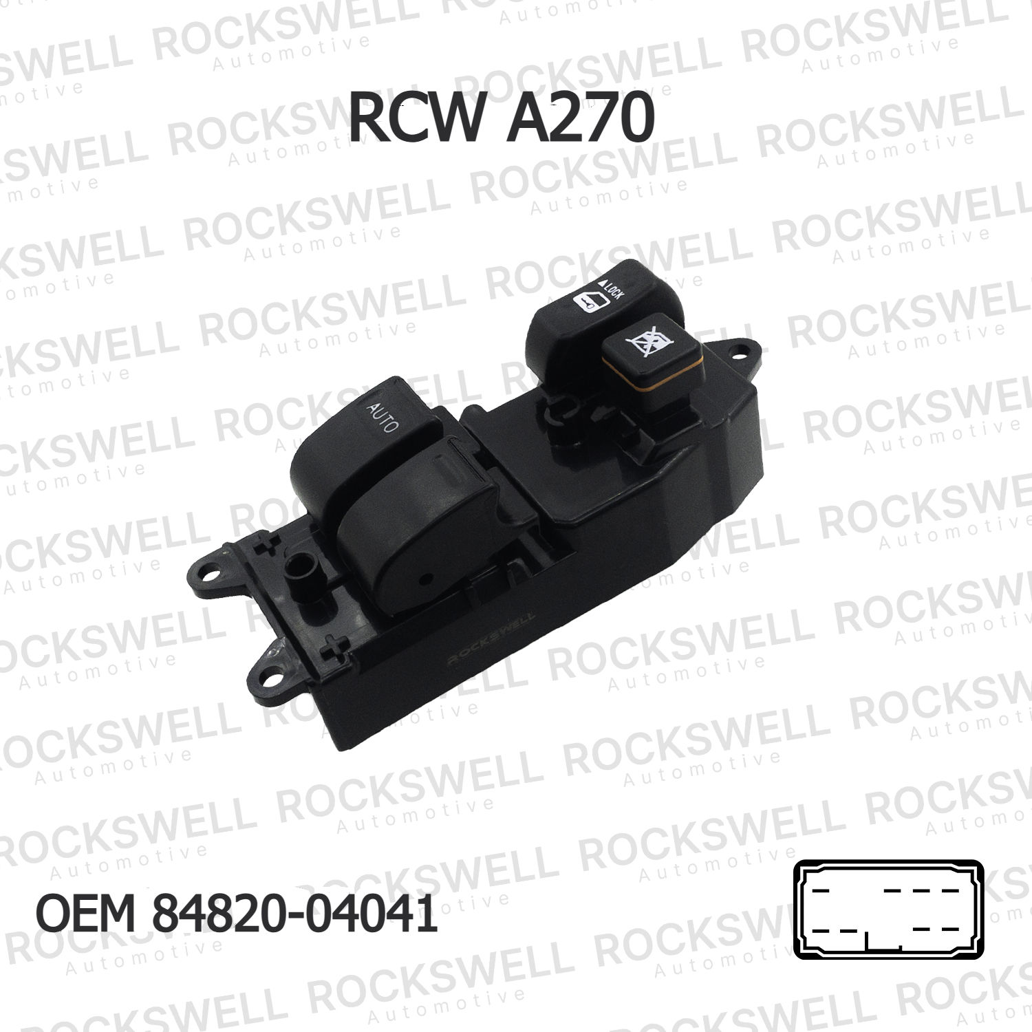 TOYOTA CAM AÇMA KAPAMA ANAHTARI SOL ÇİFTLİ ( 8 PIN )