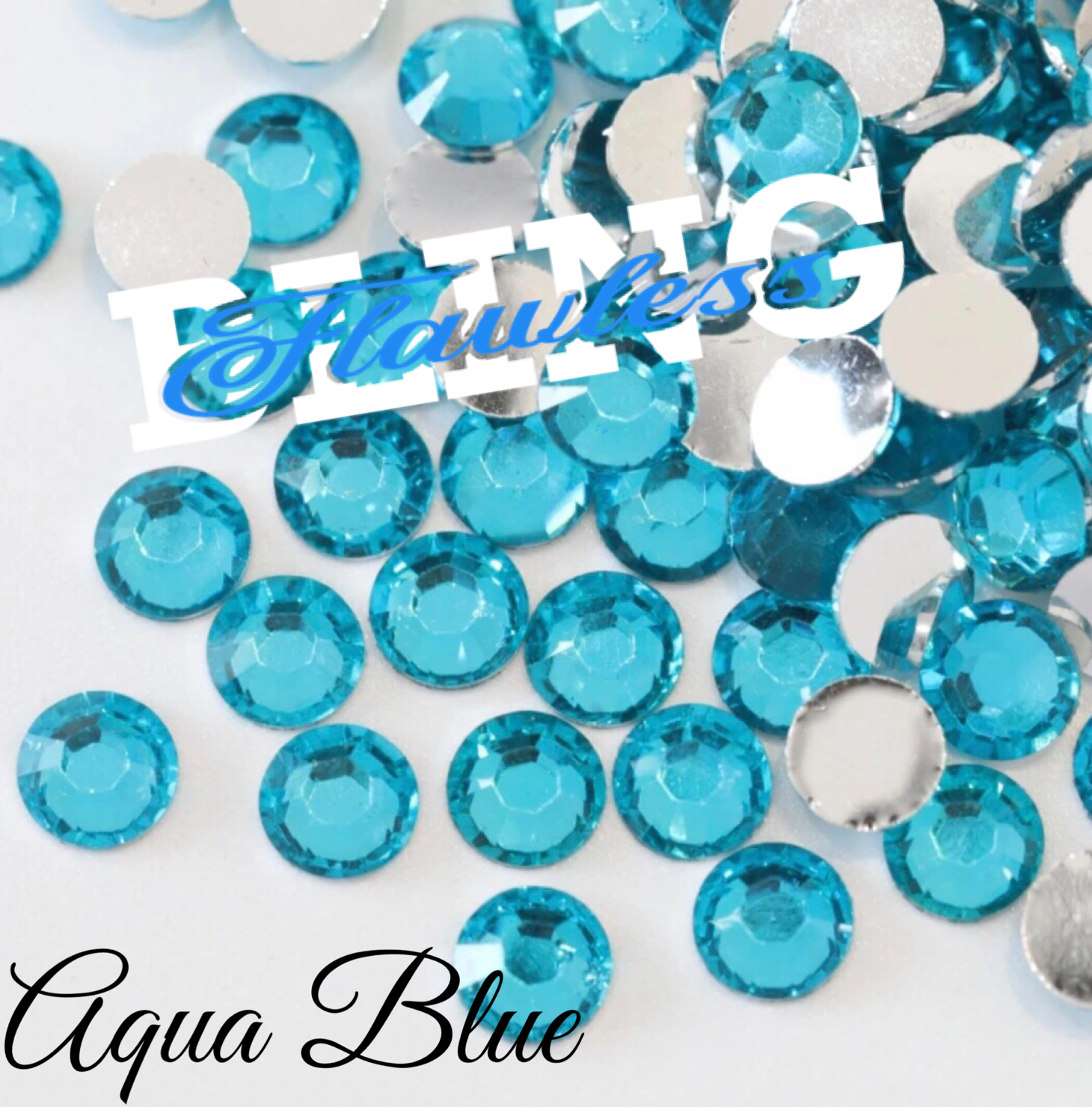Aqua Blue Jelly Resin Rhinestones