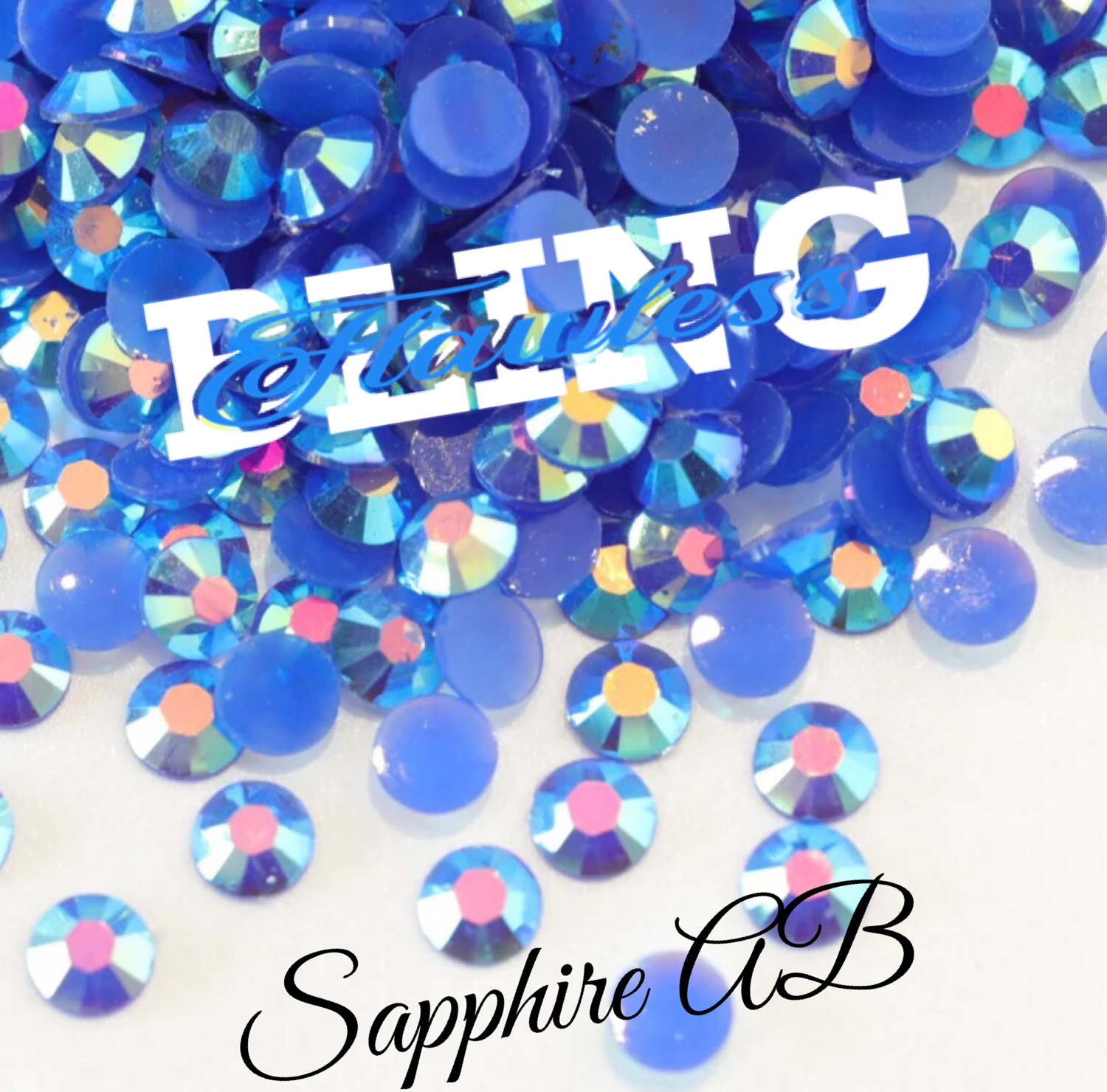 Sapphire AB Resin Jelly Stones