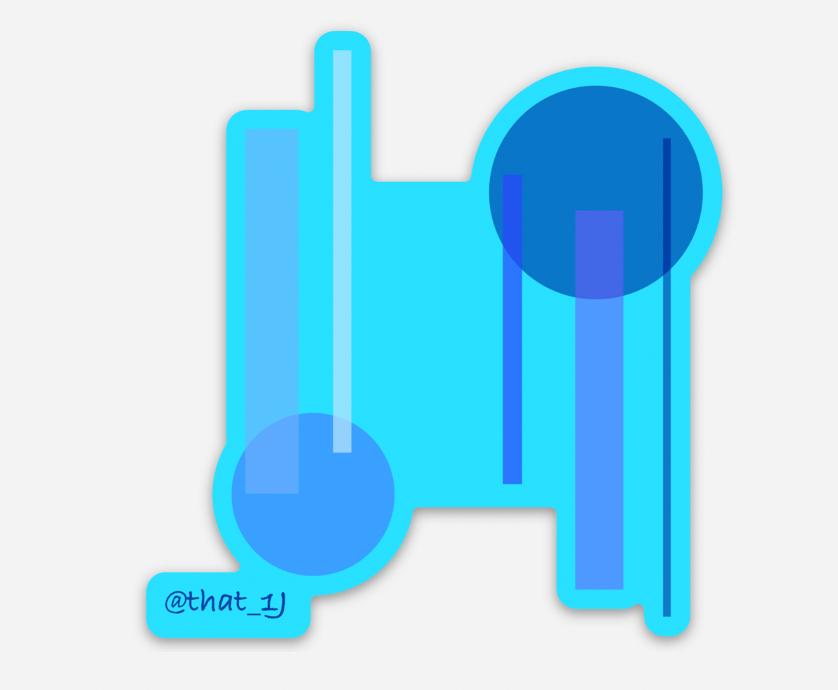 Moods Blue - Sticker