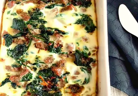Turkey Spinach Sweet Potato Casserole