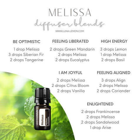 doTERRA ätherische Öle, Deutschland, Österreich, Schweiz: doTERRA Melissa, Zitronenmelisse Diffusermischungen