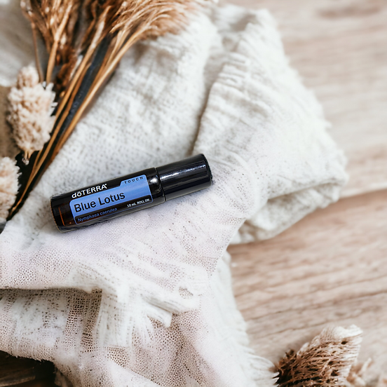 doTERRA Blue Lotus Touch combines the historical and therapeutic significance of Nymphaea caerulea with the convenience of a roller bottle. Infused in fractionated coconut oil, this aromatic blend captures the essence of Blue Lotus, offering a serene touch for mind and body. Perfect for on-the-go application, discover ancient tranquility with every roll.