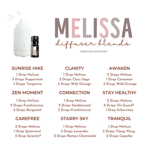 doTERRA ätherische Öle, Deutschland, Österreich, Schweiz: doTERRA Melissa, Zitronenmelisse Diffusermischungen
