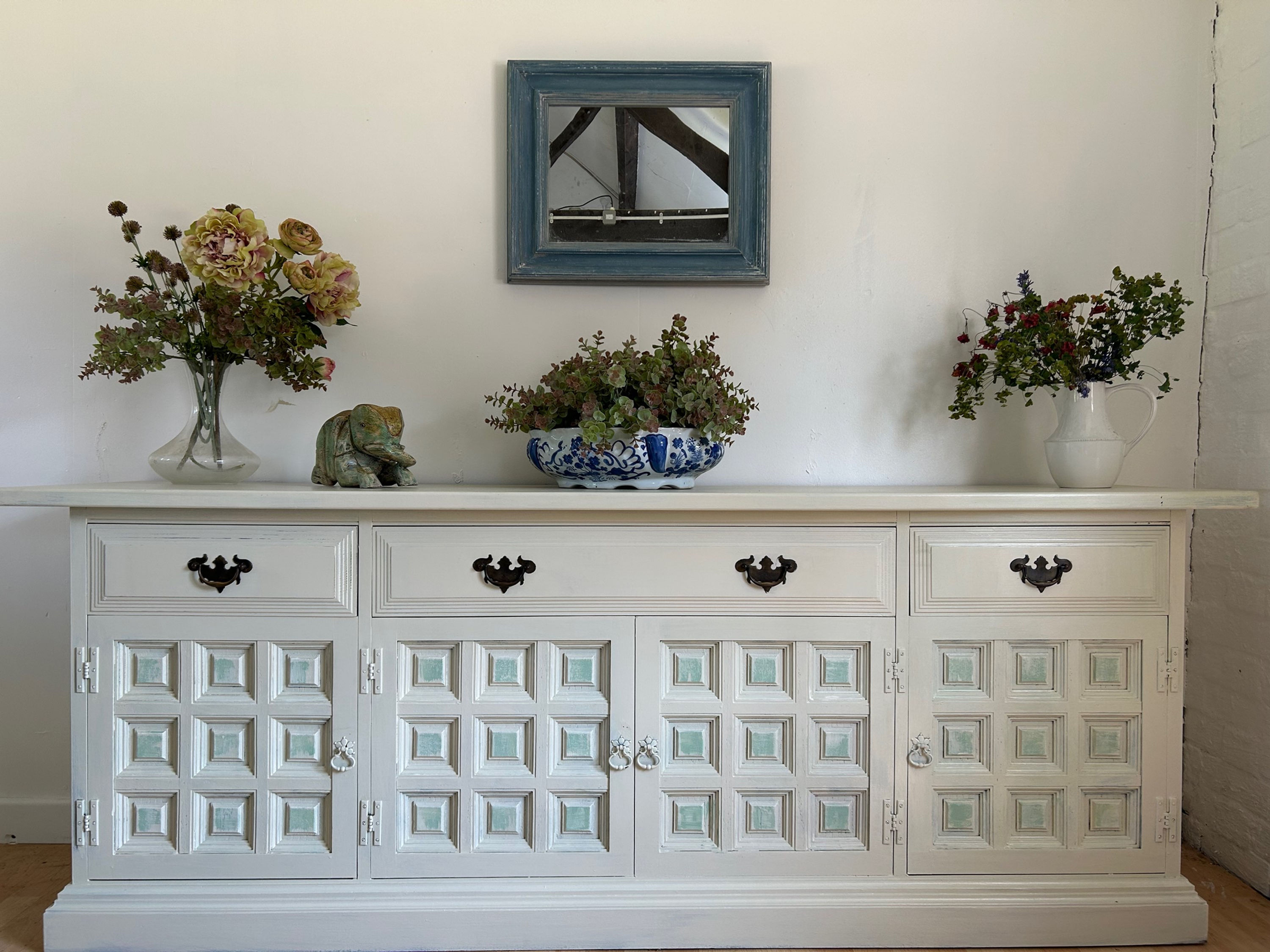Antique Off White Spanish Sideboard