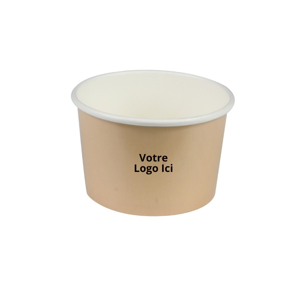Pot à Glace Carton brun à Personnaliser, contenant avec "Votre Logo ici" text
Allbiz Et Shops.