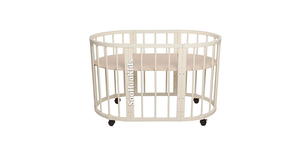 Миниатюра: Круглая кроватка 3в1 Молочная