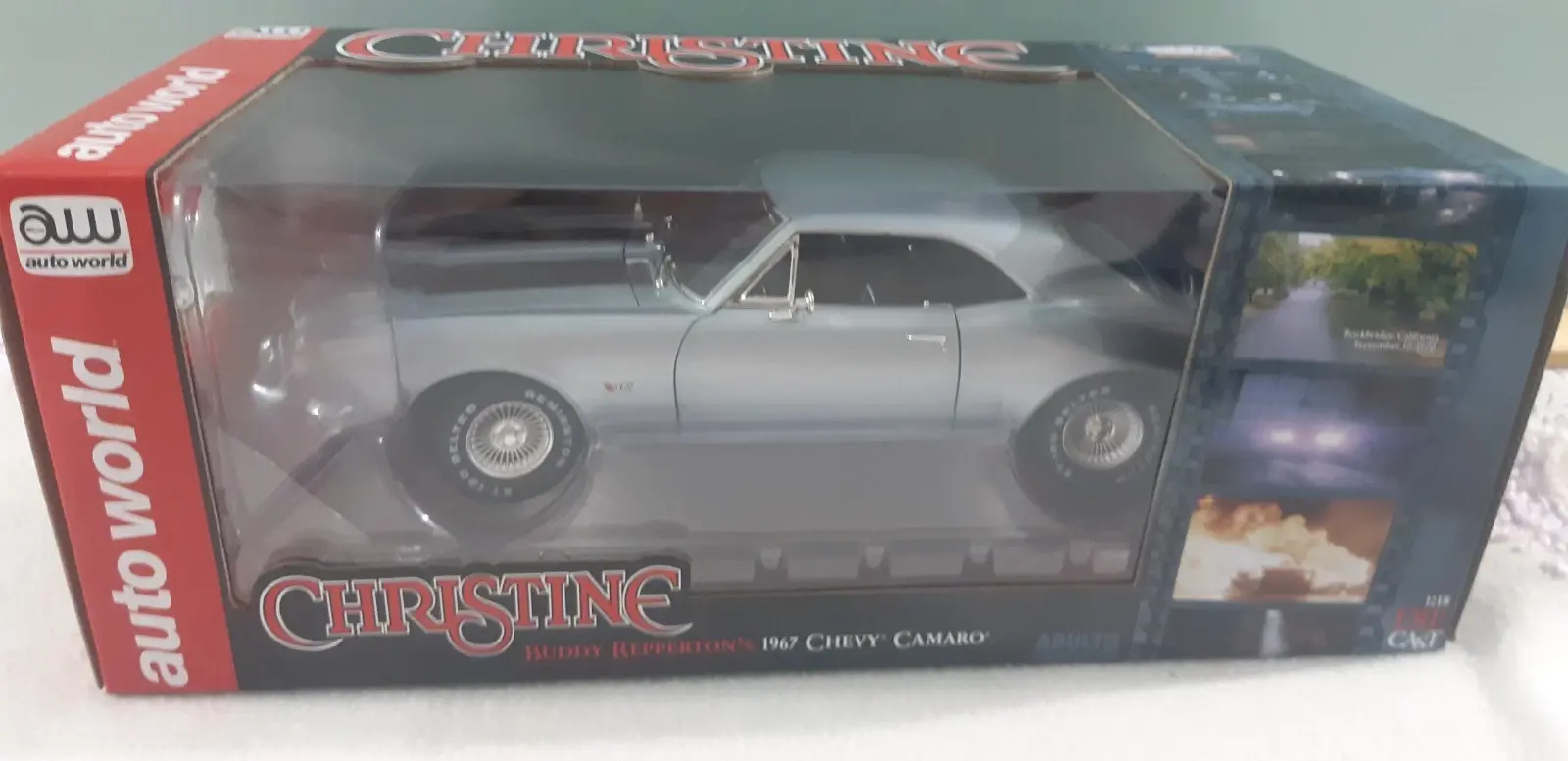 1/18 Scale AW 114 Silver Screen Christine 1967 Camaro Buddy Repperton Rare