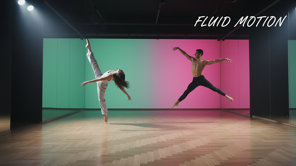 Vue intérieure d’un studio de danse moderne avec parquet et miroirs