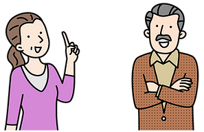 横に並んだ高齢者