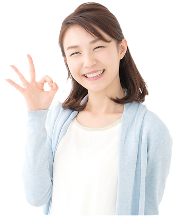 オッケーサインの女性