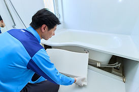 浴槽エプロン内部クリーニング