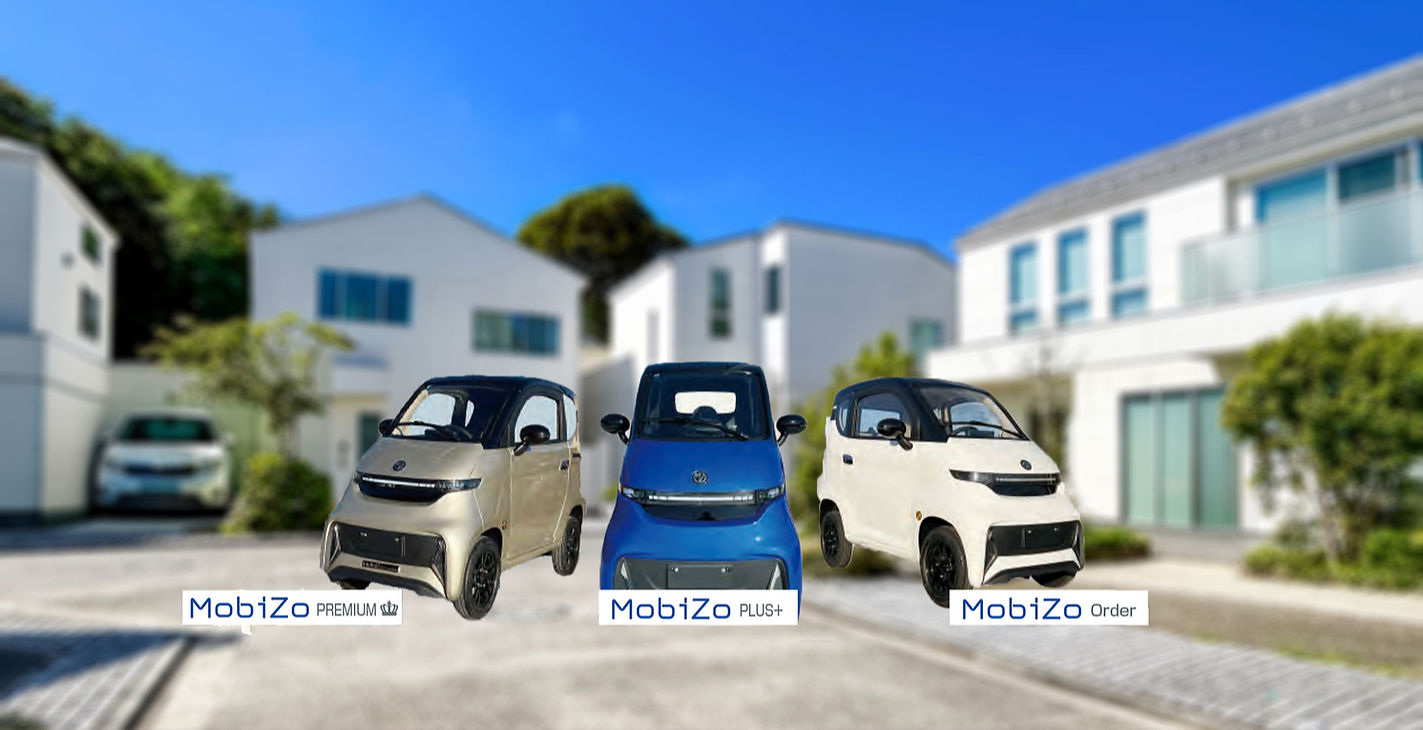住宅街とEVミニカー