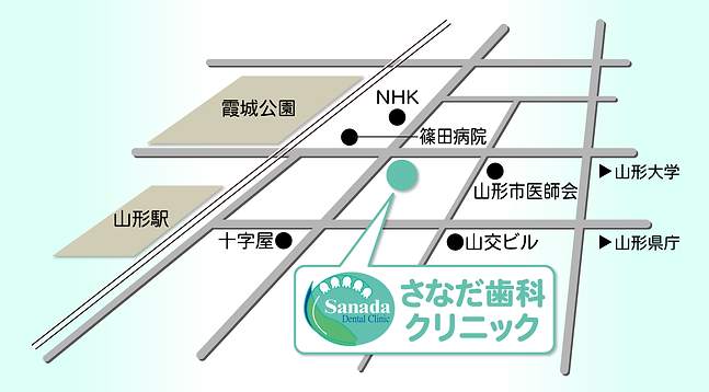 さなだ歯科クリニックの簡易地図