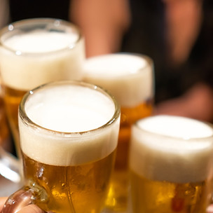 ビールで乾杯