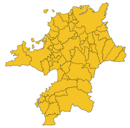 福岡県の地図