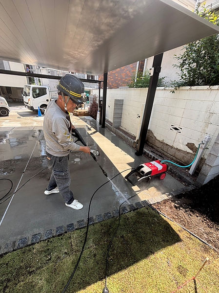 外構工事の様子