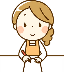 代筆する女性