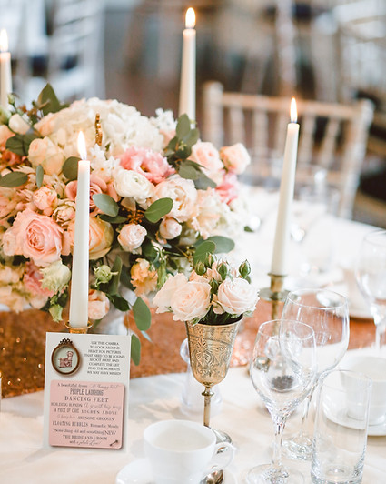 wedding table setup