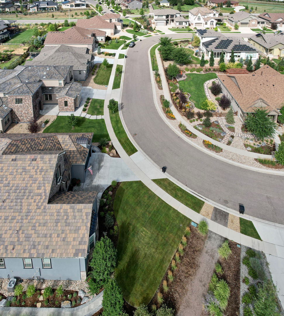 neighborhood drone video