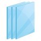 The glass of the window