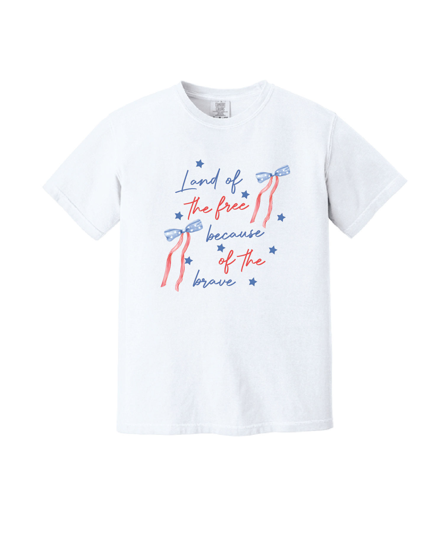 LAND OF THE FREE (Bows) - Comfort Colors Heavyweight Ring Spun Tee