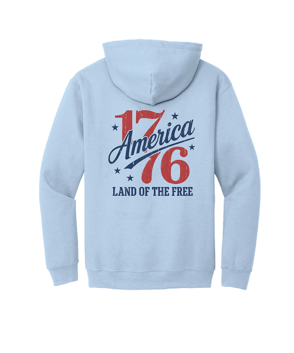 Thumbnail: 1776 LAND OF THE FREE - Gildan® Heavy Blend™ Hooded Sweatshirt