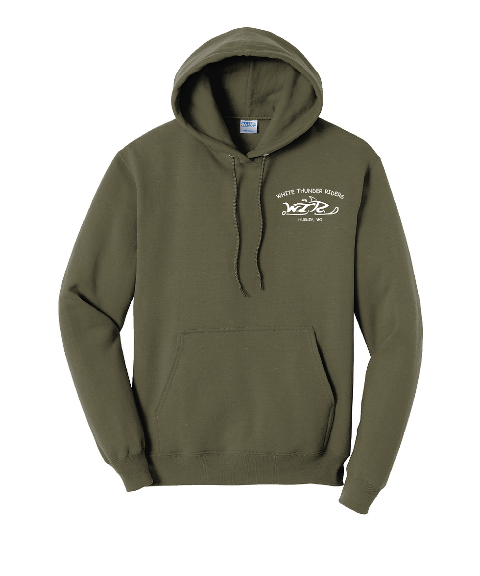 Thumbnail: WTR - Port & Company® Core Fleece Pullover Hooded Sweatshirt - Snowmobile Logo
