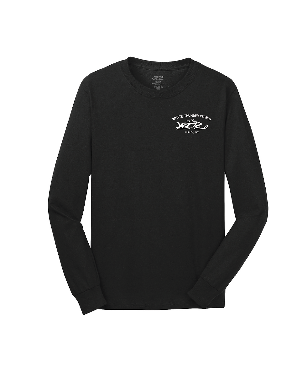 WTR - Port & Company® Long Sleeve Core Cotton Tee - Snowmobile Logo