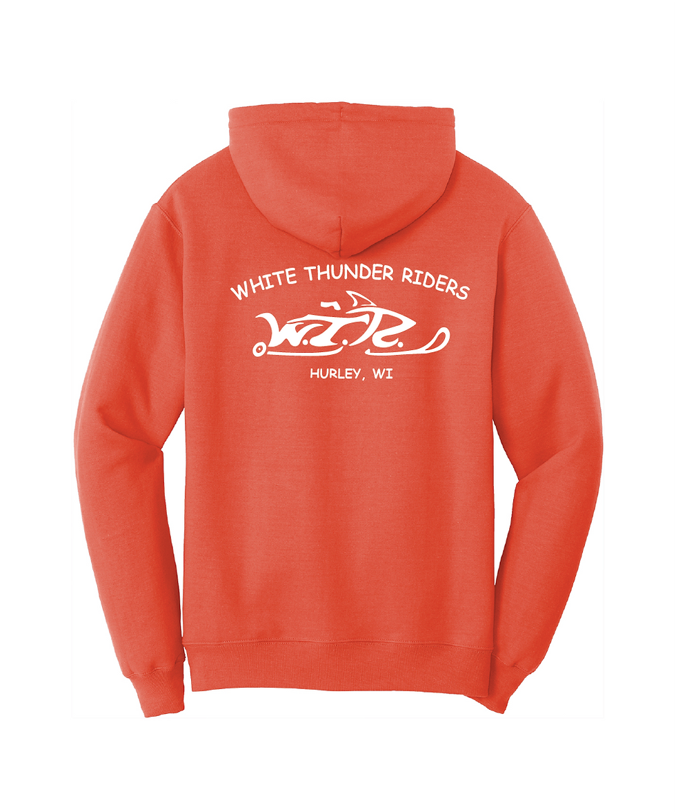 Thumbnail: WTR - Port & Company® Core Fleece Pullover Hooded Sweatshirt - Snowmobile Logo