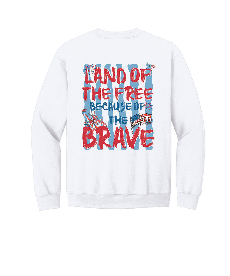 Thumbnail: LAND OF THE FREE - Gildan® Heavy Blend™ Crewneck Sweatshirt