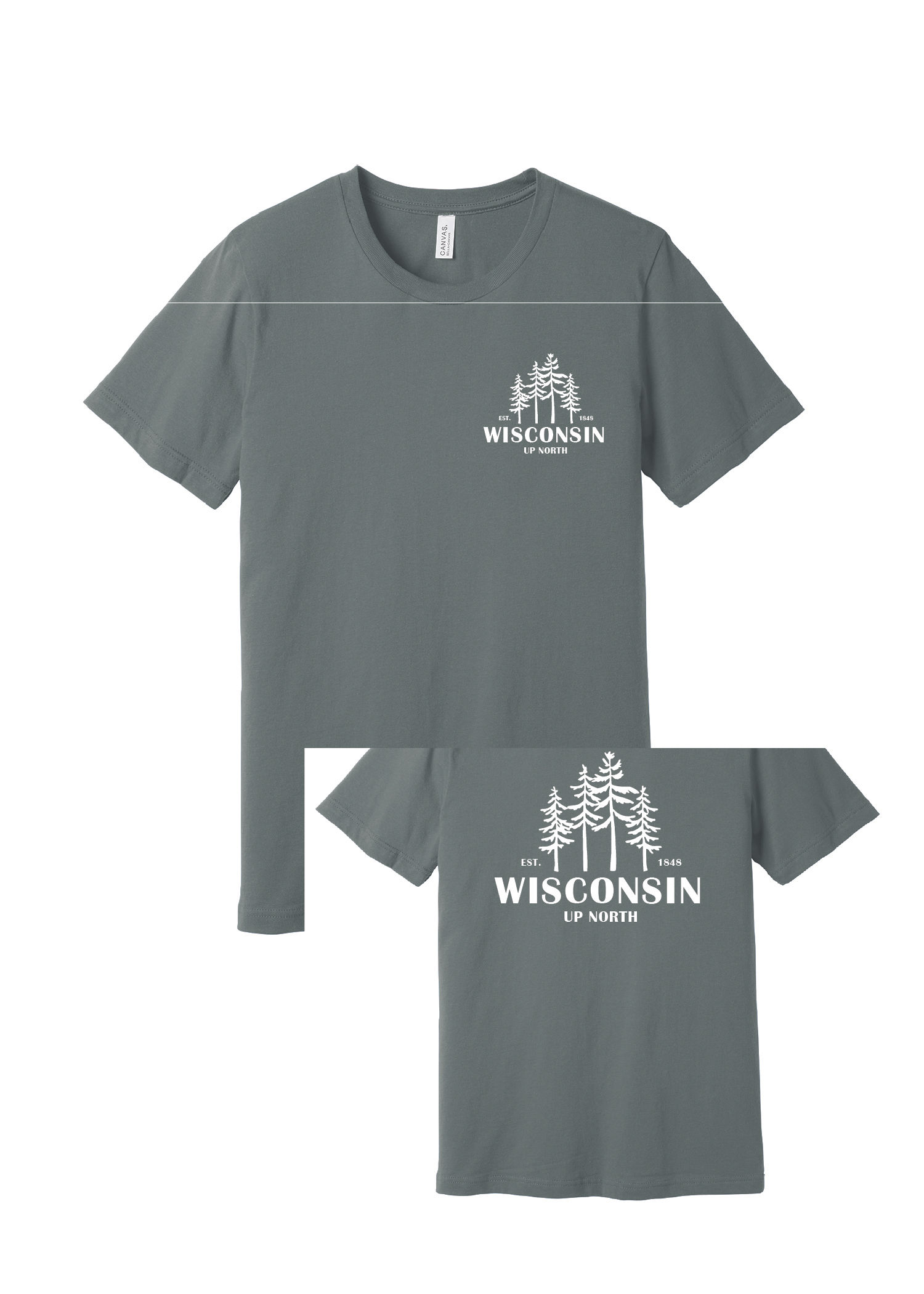 WISCONSIN UP NORTH- BELLA+CANVAS® Unisex Jersey Short Sleeve Tee