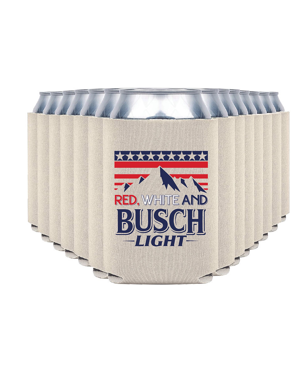 Thumbnail: RED, WHITE & BUSCH - Soft Insulated Can Cooler Sleeves