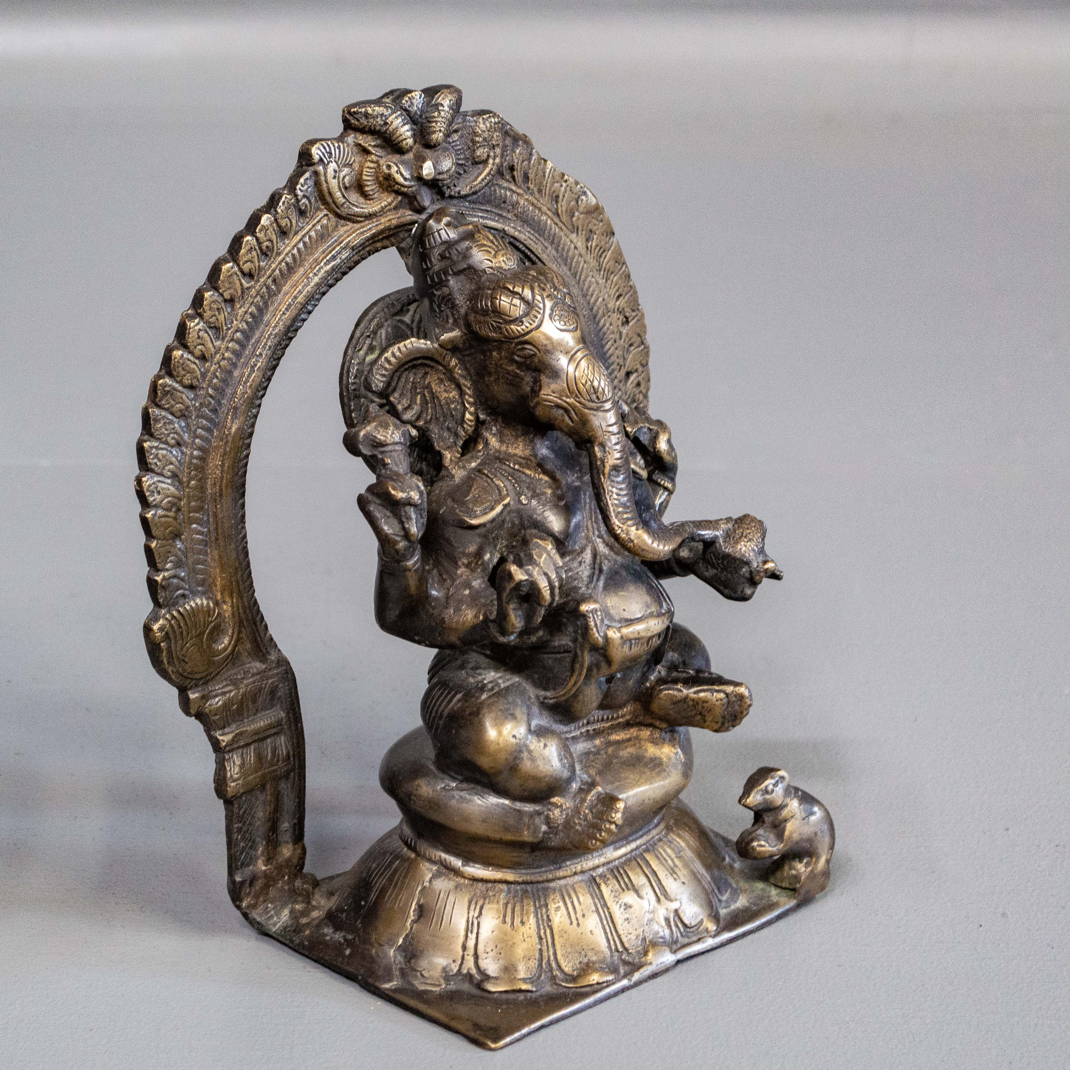 Cast Bronze Statue of the Hindu Deity Ganesha