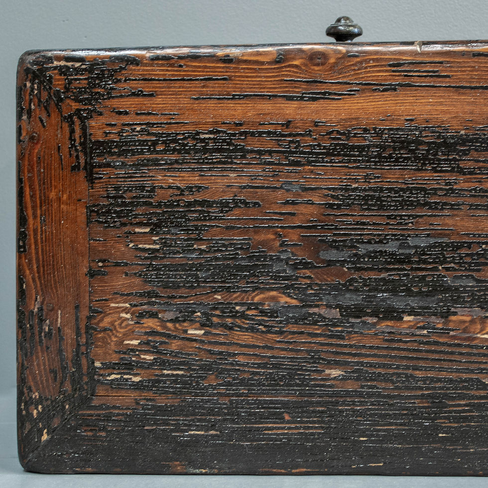 Thumbnail: Vintage Black Painted 3 Drawer Shelf