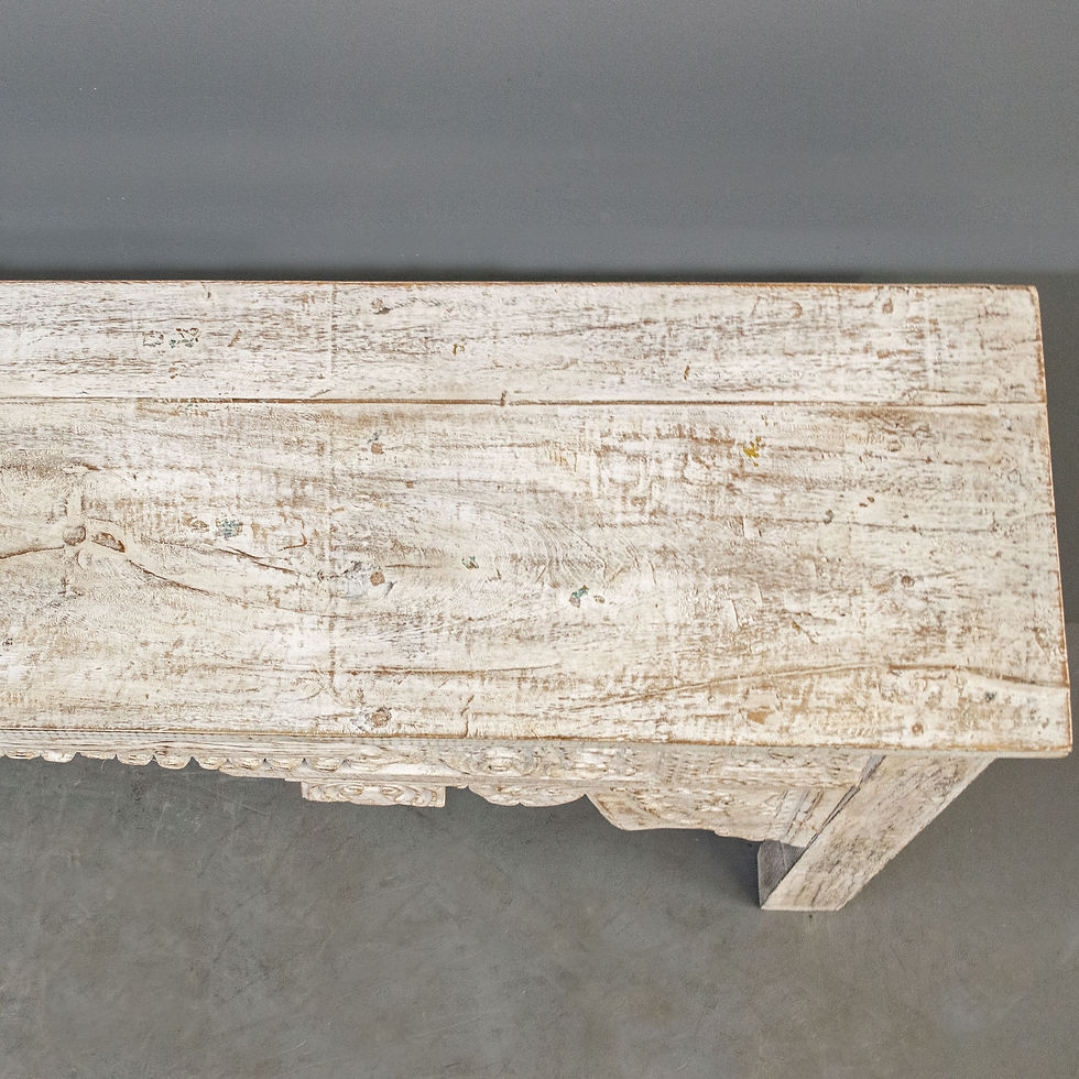 Thumbnail: Long White Distressed Painted Console Table