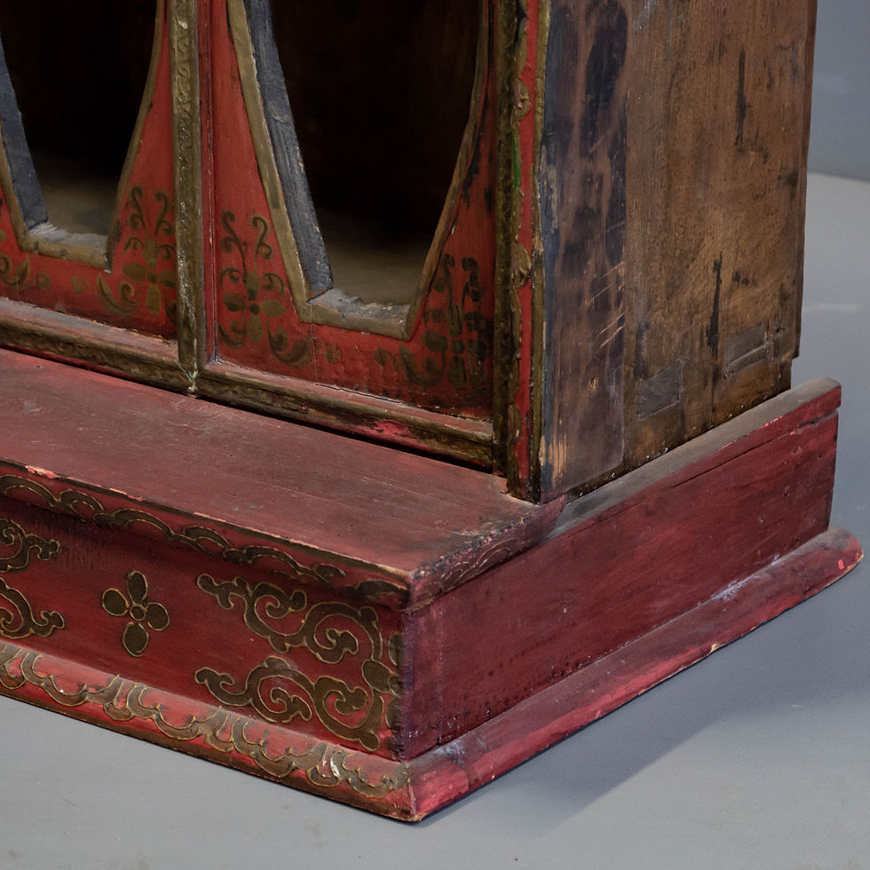 Thumbnail: Painted Antique Tibetan Altar Cabinet