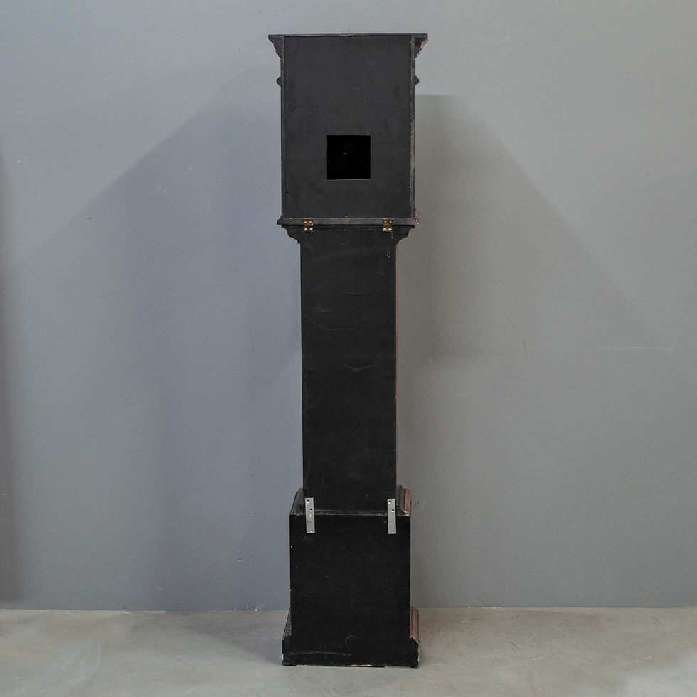 Thumbnail: Contemporary Tall Black & Red Painted Clock