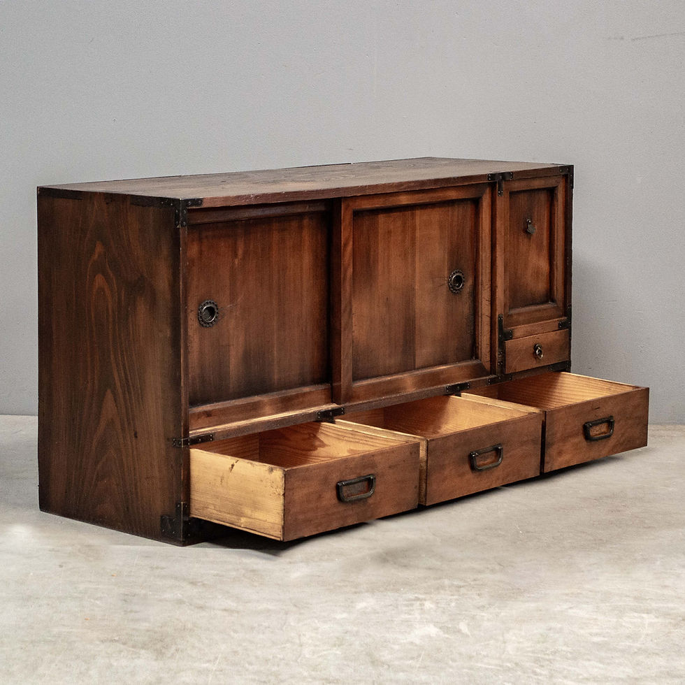 Thumbnail: Antique Japanese Cedar & Cypress Half Chest