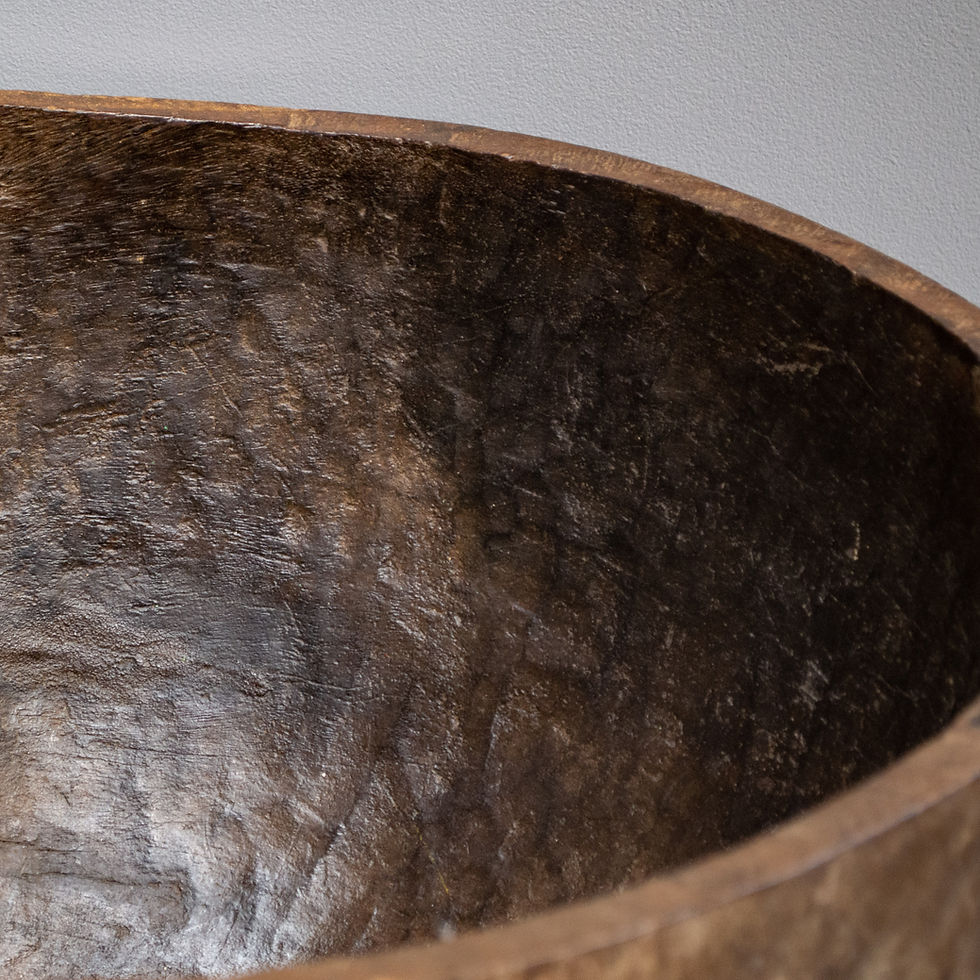 Thumbnail: Hand Hewn African Hardwood Food Bowl