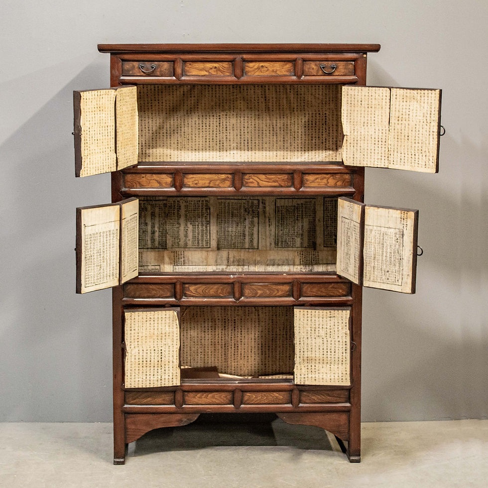 Thumbnail: Antique Korean Tall Elm Cabinet