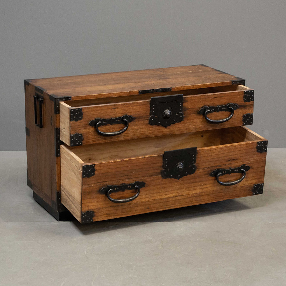 Thumbnail: Antique Japanese Paulownia Wood Garment Chest