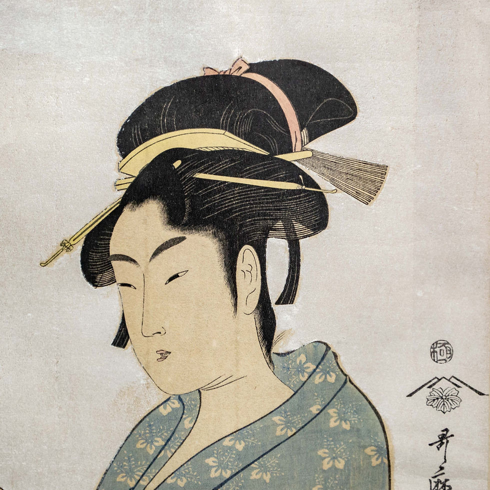 Thumbnail: Vintage Japanese Kitagawa Utamaro Wood Block